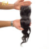 Closure 4x4 Raw SEA Wavy Natural Color rawhairluxury