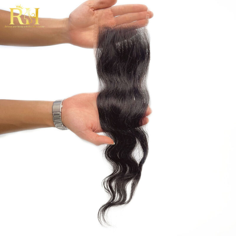 Closure 4x4 Raw SEA Wavy Natural Color rawhairluxury