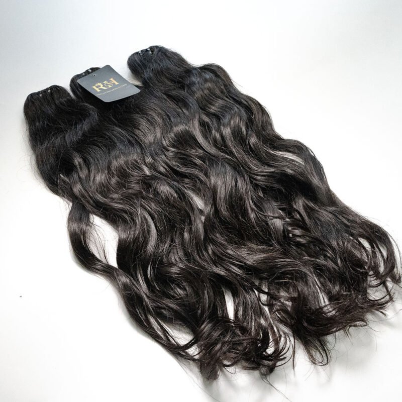 Raw SEA Wavy BUNDLE – DYED BLACK - Image 2