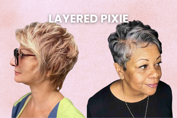 Layered Pixie Wavy Hairstyles for Women over 60