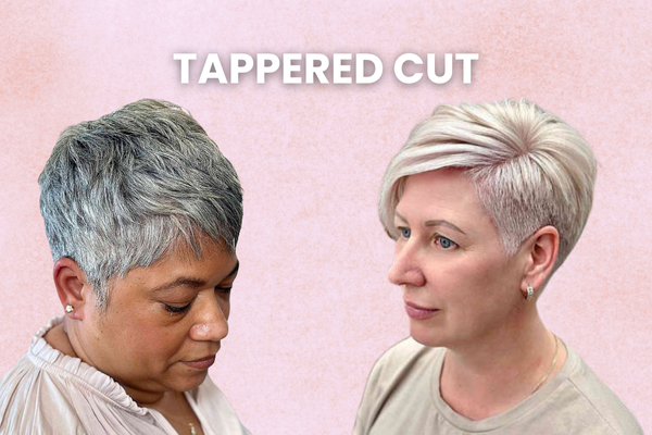 Tappered Cut Wavy Hairstyles for Women over 60