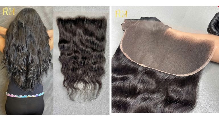 Lace closure and lace frontal of raw hair luxury