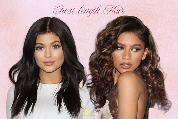 Mid Chest hair extension lengths