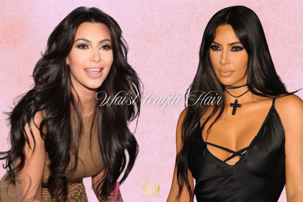 Kim Kardashian | Waist Length hair extension lengths