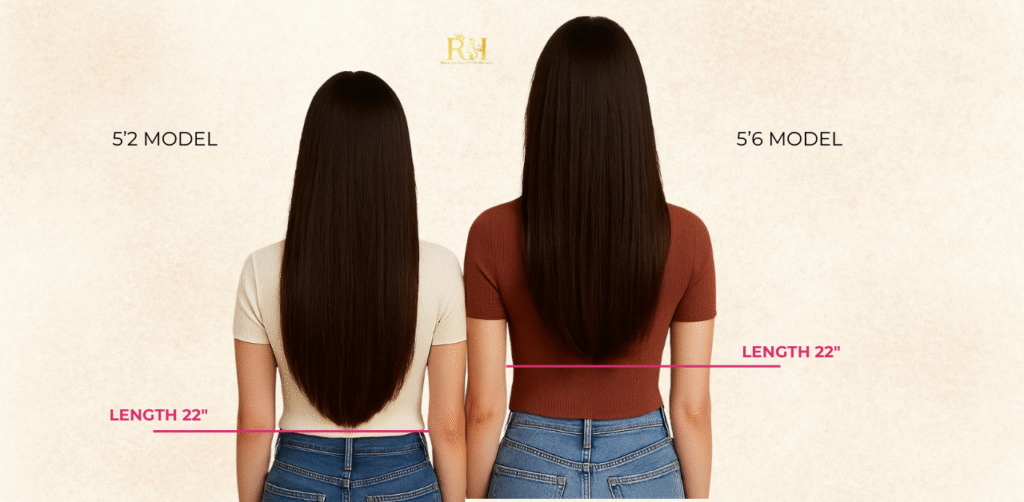 Hair Extension Lengths by Height