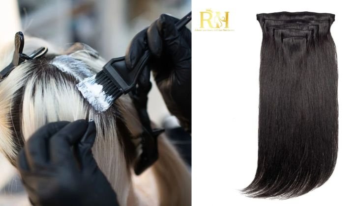 How to dye clip in hair extensions step by step guide