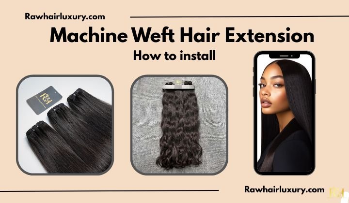 how to install machine weft hair extensions