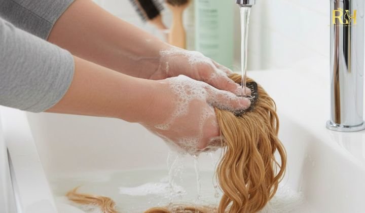 wash clip in hair