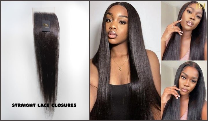 Natural straight human hair lace