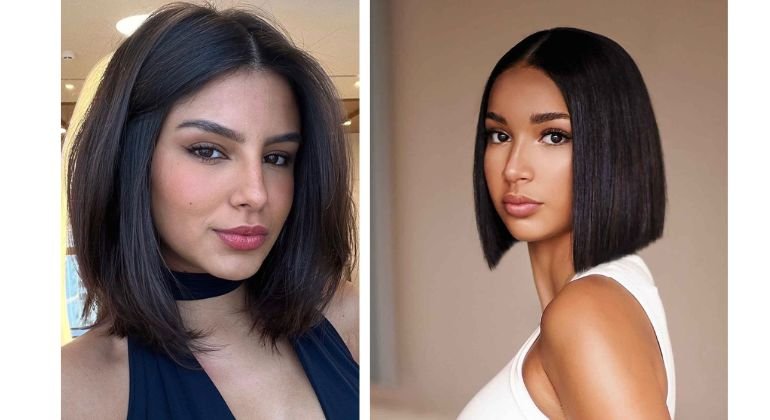 Sleek Middle-Part Lob