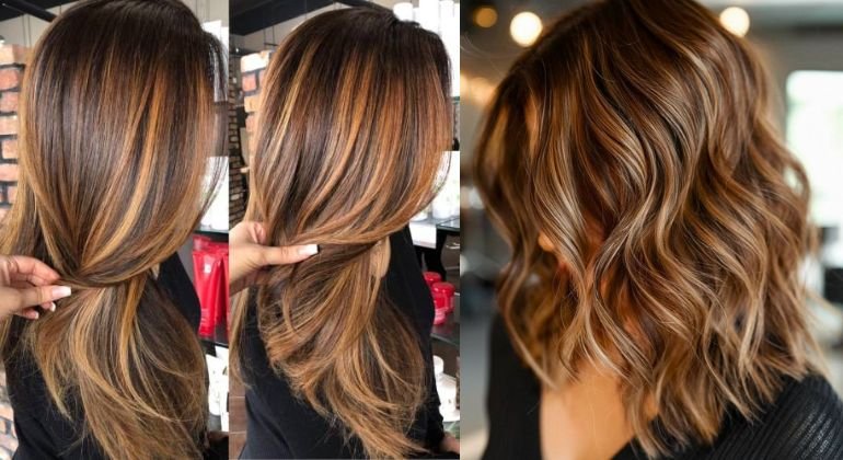 Caramel Highlights Warm and Elegant