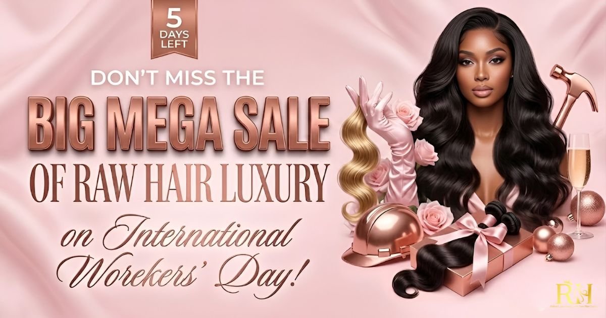 5 Days Left - Don't Miss the Big Mega Sale of Raw Hair Luxury on International Workers' Day!