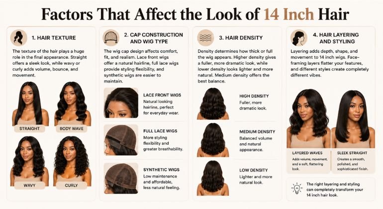 Factors That Affect the Look of 14 Inch Hair