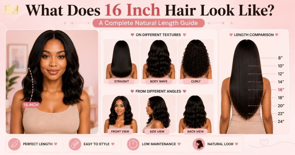 What Does 16 Inch Hair Look Like A Complete Natural Length Guide