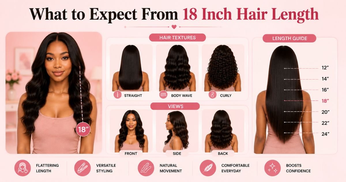 What to Expect From 18 Inch Hair Length