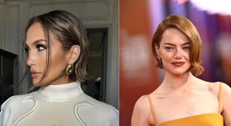Chin Length Bob, Side Swept Bangs