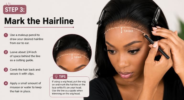 Step 3 Mark the Hairline