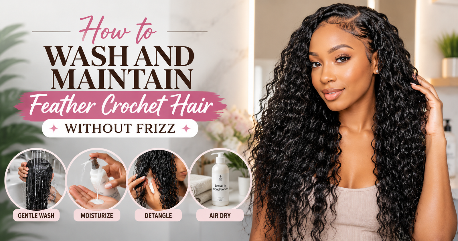 How to Wash and Maintain Feather Crochet Hair Without Frizz