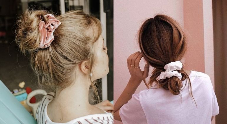 The Lazy Messy Scrunchie Bun
