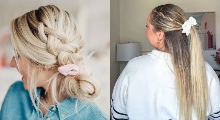 The Lazy Side Braid With a Scrunchie