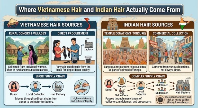 Where Vietnamese Hair and Indian Hair Actually Come From