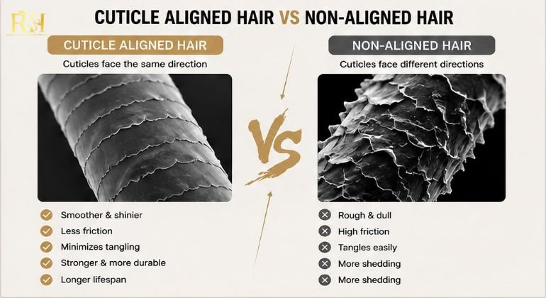 Check for Cuticle Aligned Hair Before Any Install