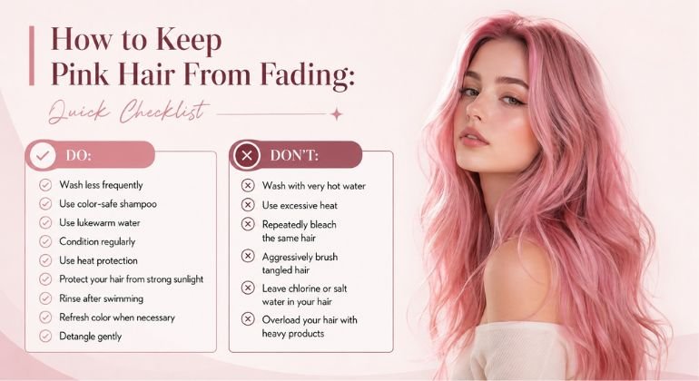 How to Keep Pink Hair From Fading Quick Checklist