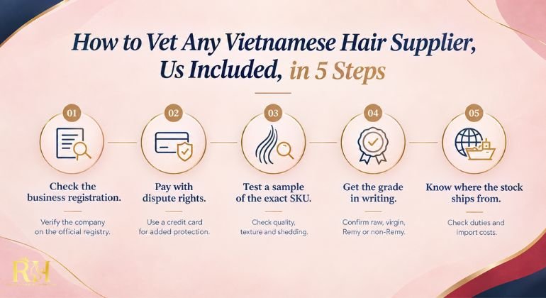 How to Vet Any Vietnamese Hair Supplier, Us Included, in 5 Steps