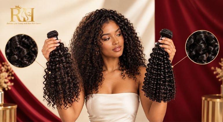 Natural Curly Raw Hair vs Steamed Curly Hair